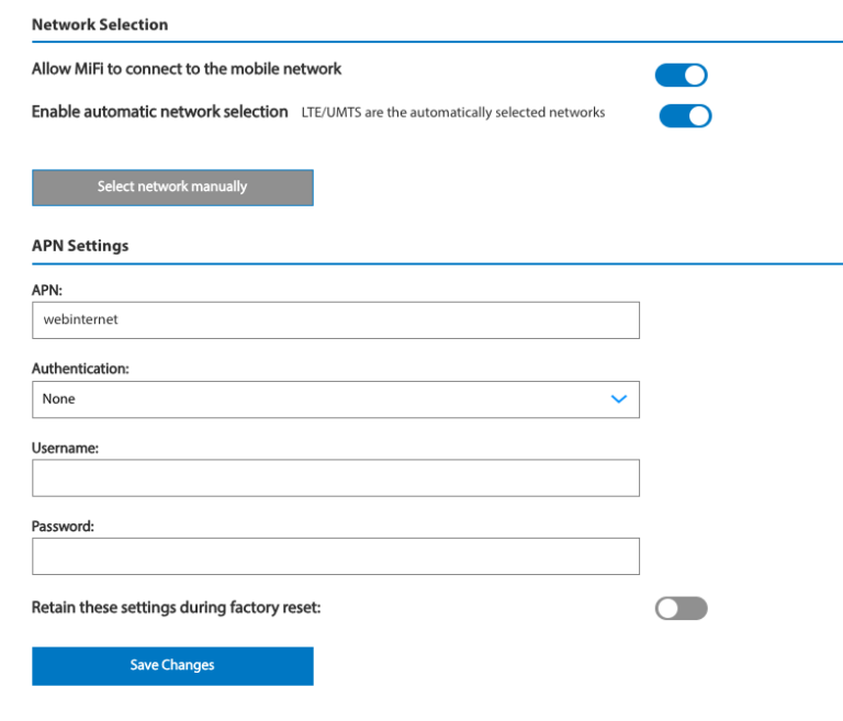 Snapshot of Mifi Wireless Apn Settings For Netflix