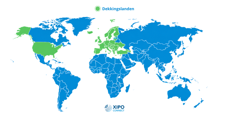netwerk en dekkingskaart Europa
