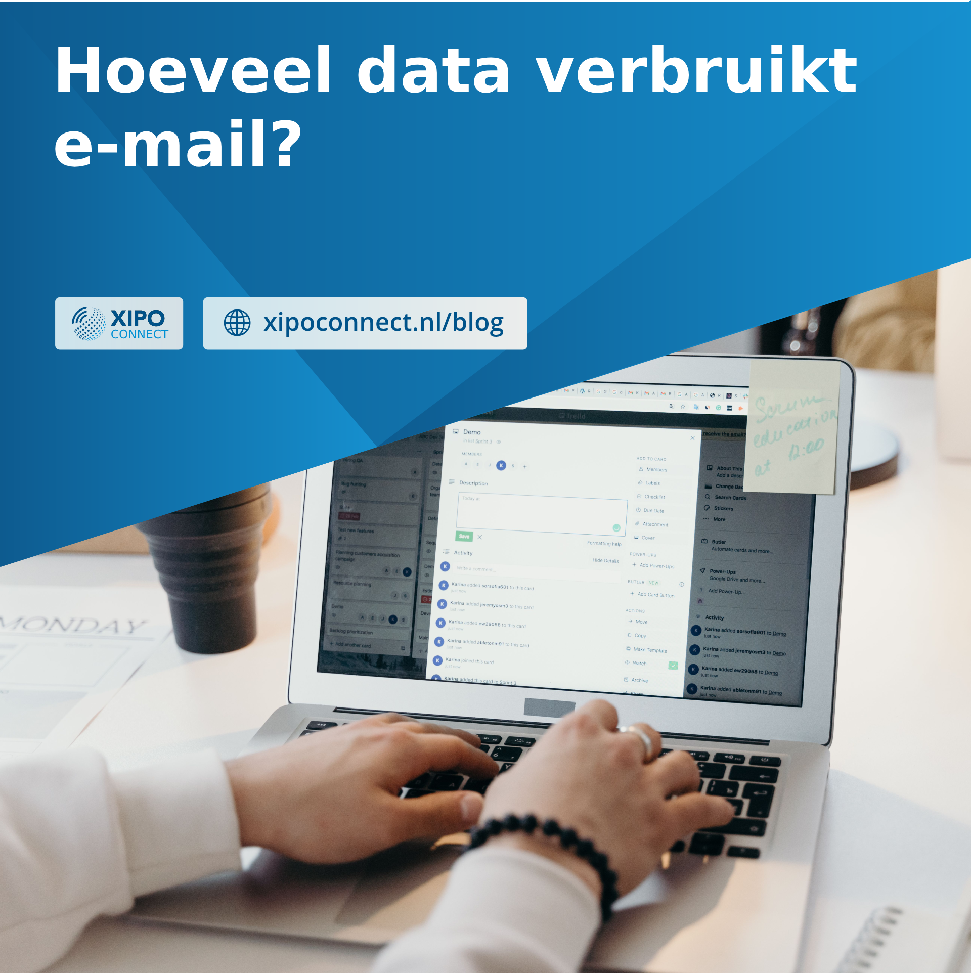 Hoeveel data verbruikt e-mail?